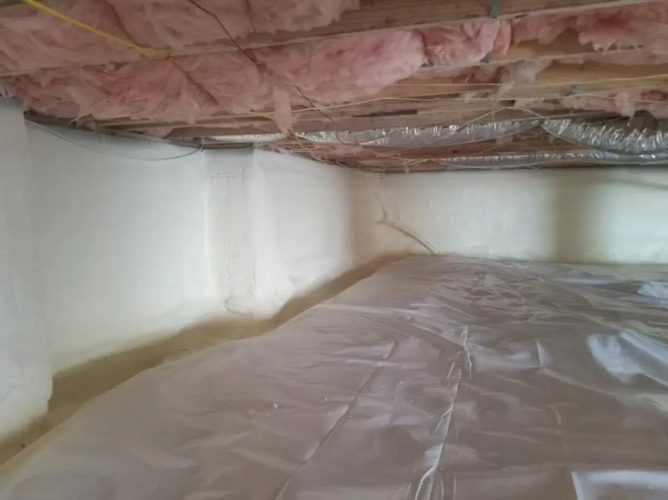 Crawl space encapsulation with closed-cell spray foam for Metal Roof Coating in Montrose